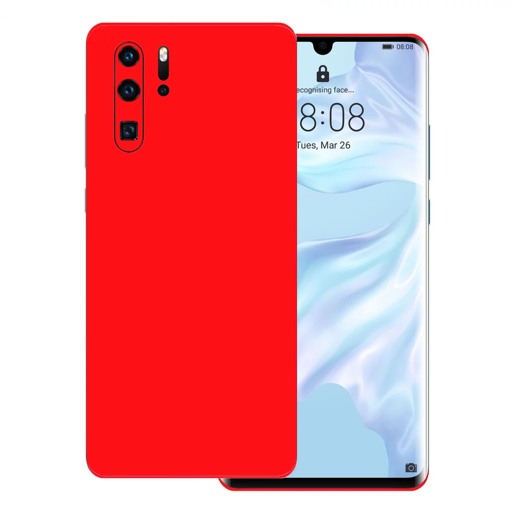Huawei P30 Pro - Fényes piros hátlap fólia