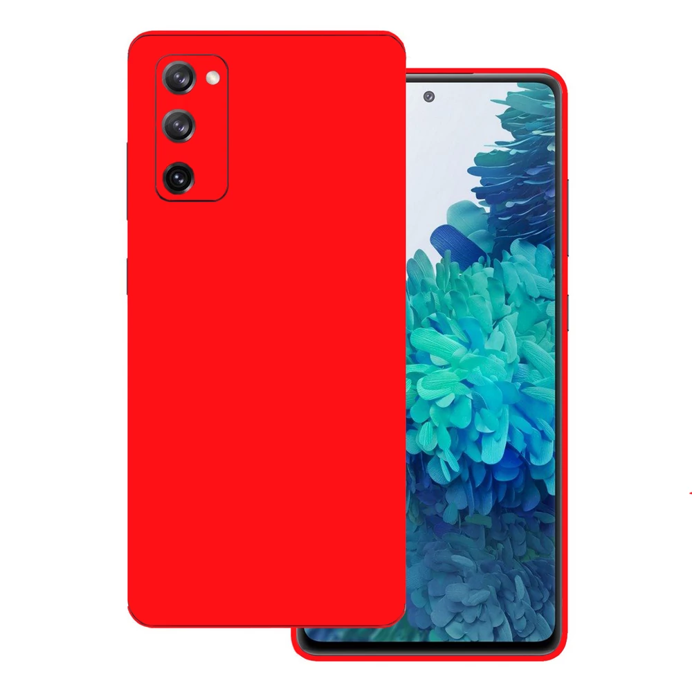 Samsung Galaxy S20 FE - Fényes piros hátlap fólia