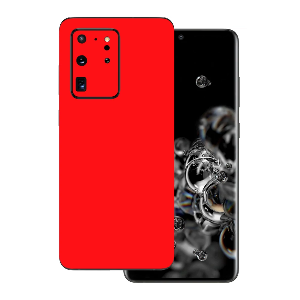 Samsung Galaxy S20 Ultra - Fényes piros hátlap fólia
