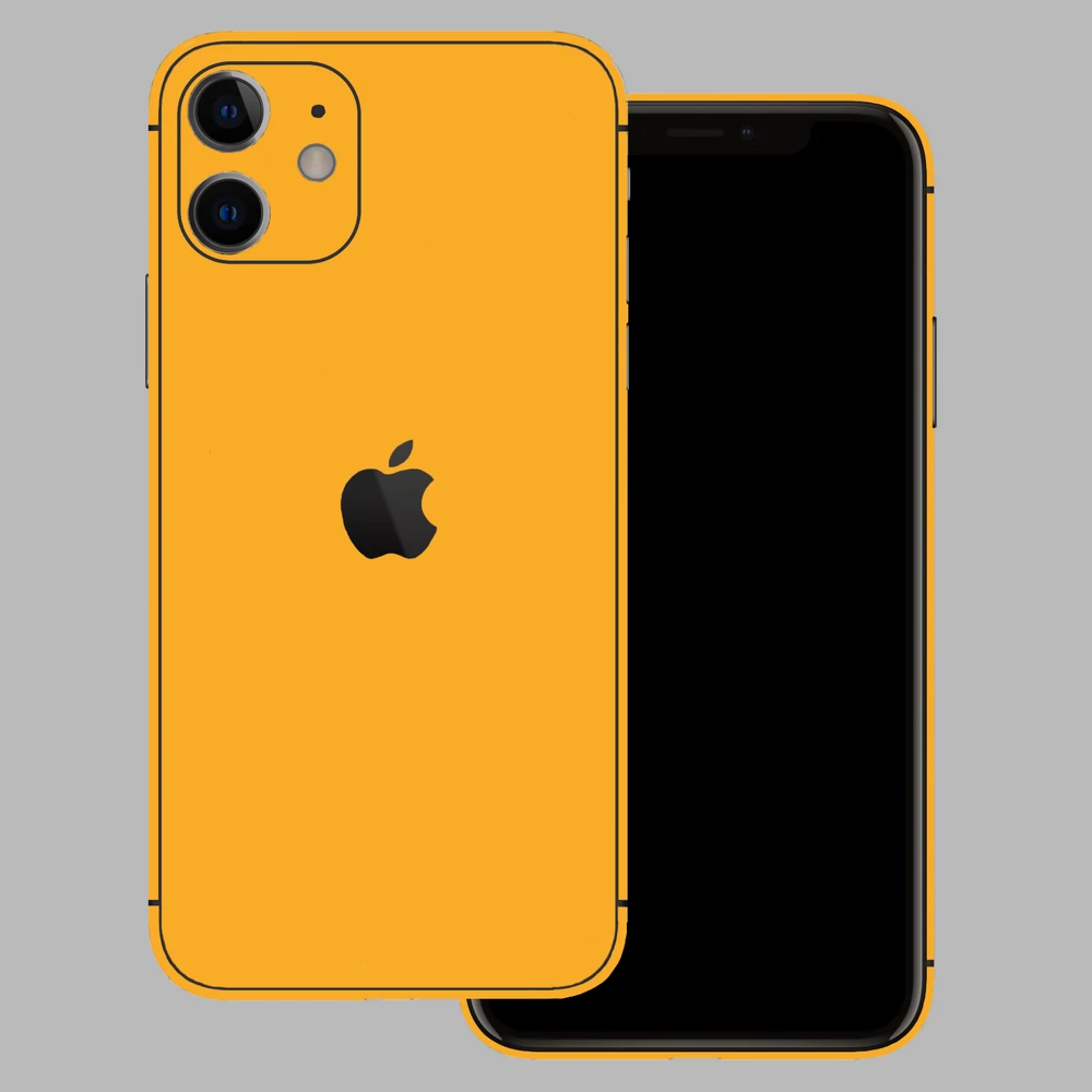 iPhone 11 - Fényes sárga hátlap fólia