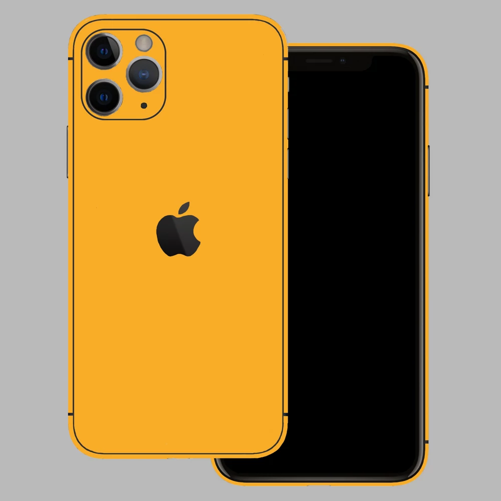 iPhone 11 Pro Max - Fényes sárga hátlap fólia