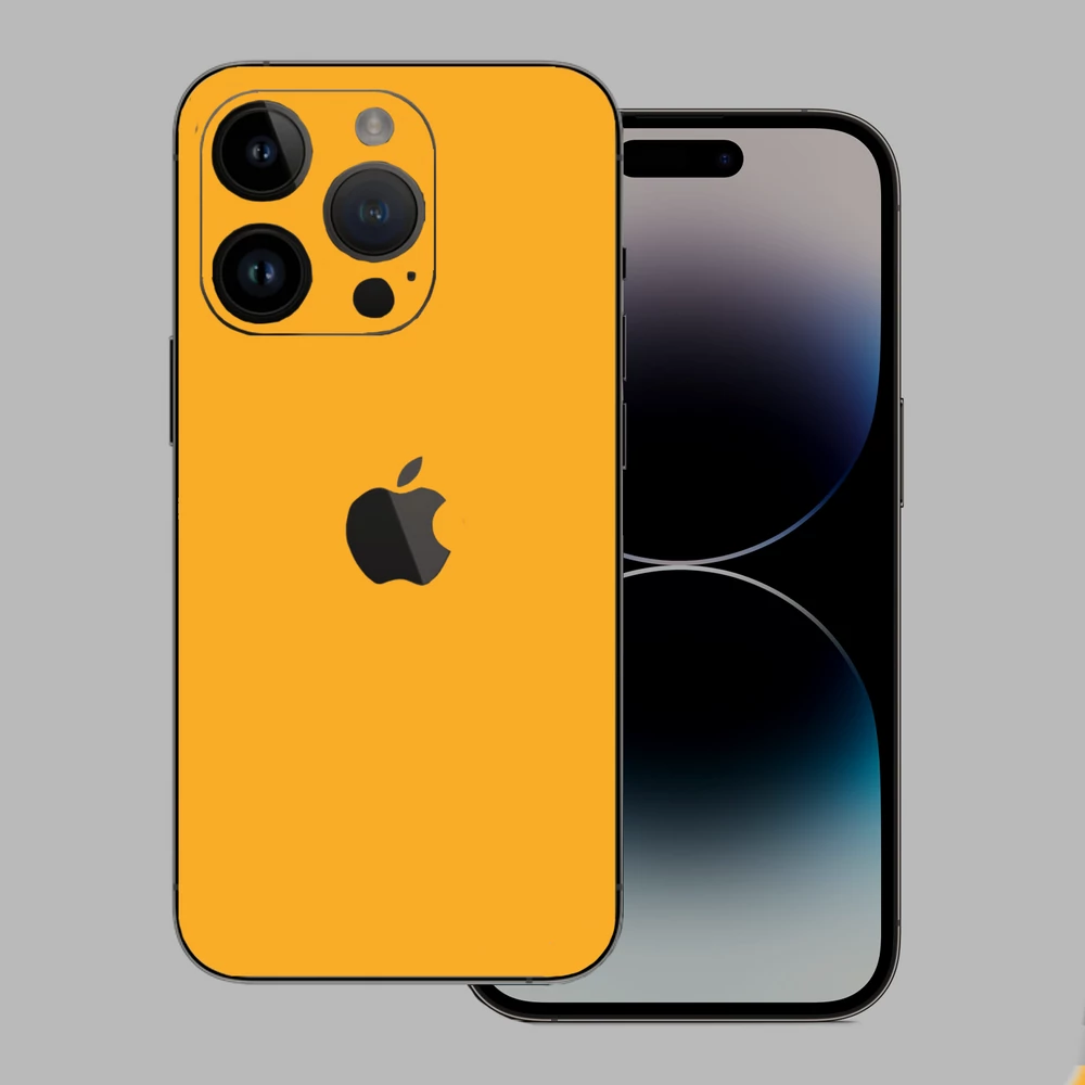 iPhone 14 Pro Max - Fényes sárga hátlap fólia