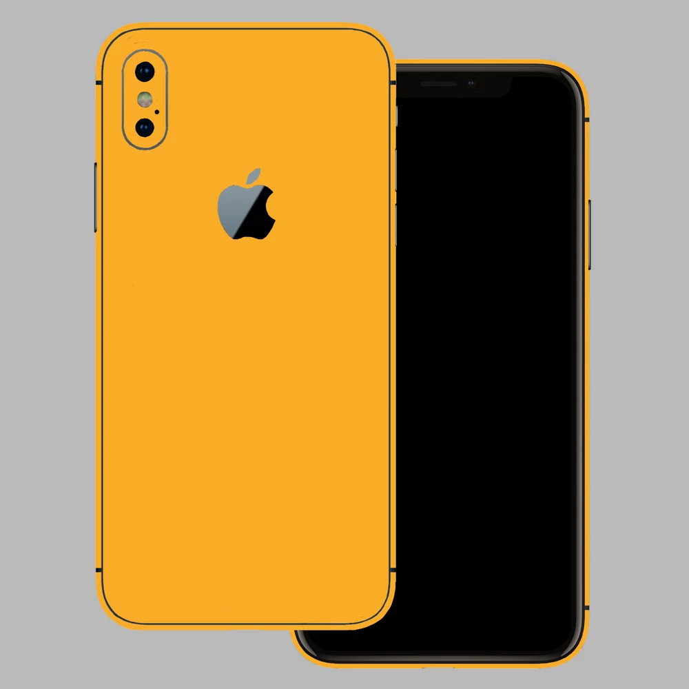 iPhone X - Fényes sárga hátlap fólia