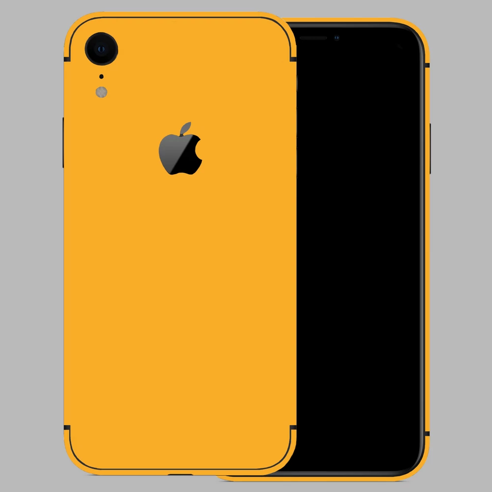 iPhone XR - Fényes sárga hátlap fólia