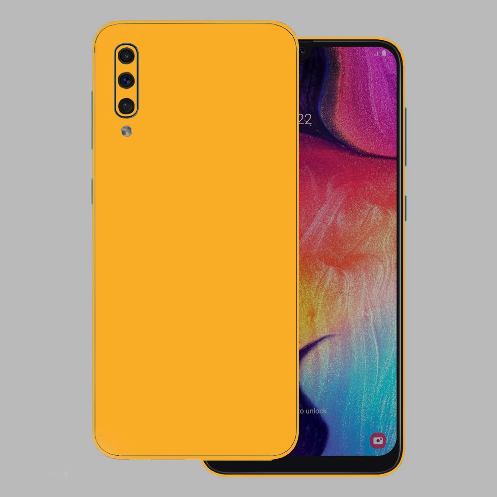Samsung Galaxy A70 - Fényes sárga hátlap fólia