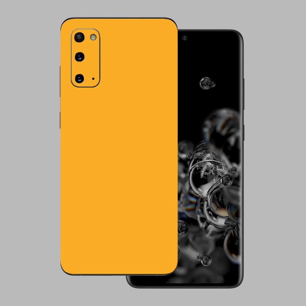 Samsung Galaxy S20 - Fényes sárga hátlap fólia