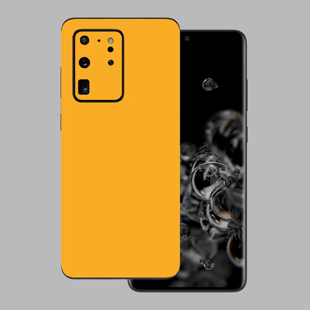 Samsung Galaxy S20 Ultra - Fényes sárga hátlap fólia