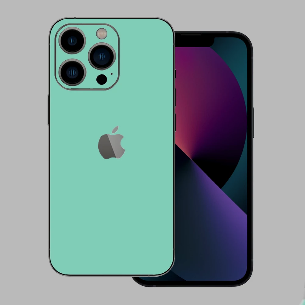 iPhone 13 Pro Max - Fényes tiffany blue hátlap fólia