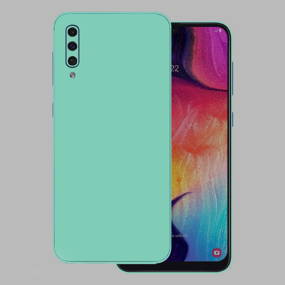 Samsung Galaxy A70 - Fényes tiffany blue hátlap fólia