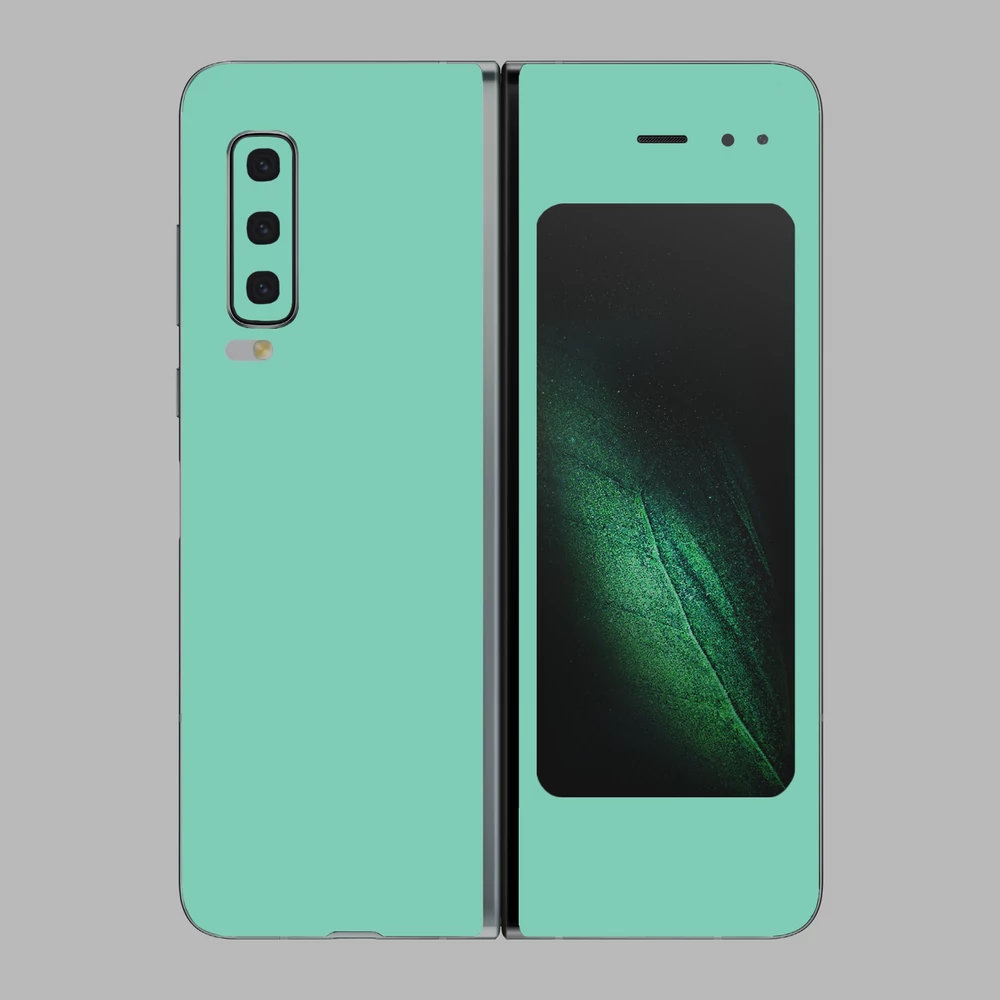 Samsung Galaxy Fold - Fényes tiffany blue hátlap fólia
