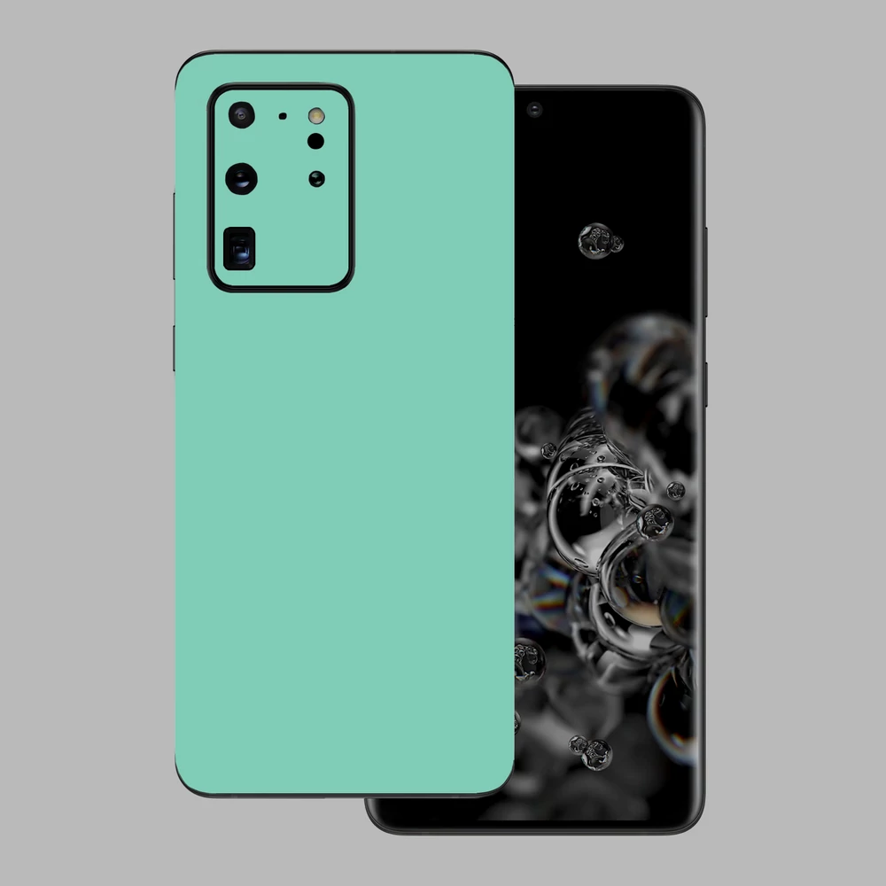 Samsung Galaxy S20 Ultra - Fényes tiffany blue hátlap fólia