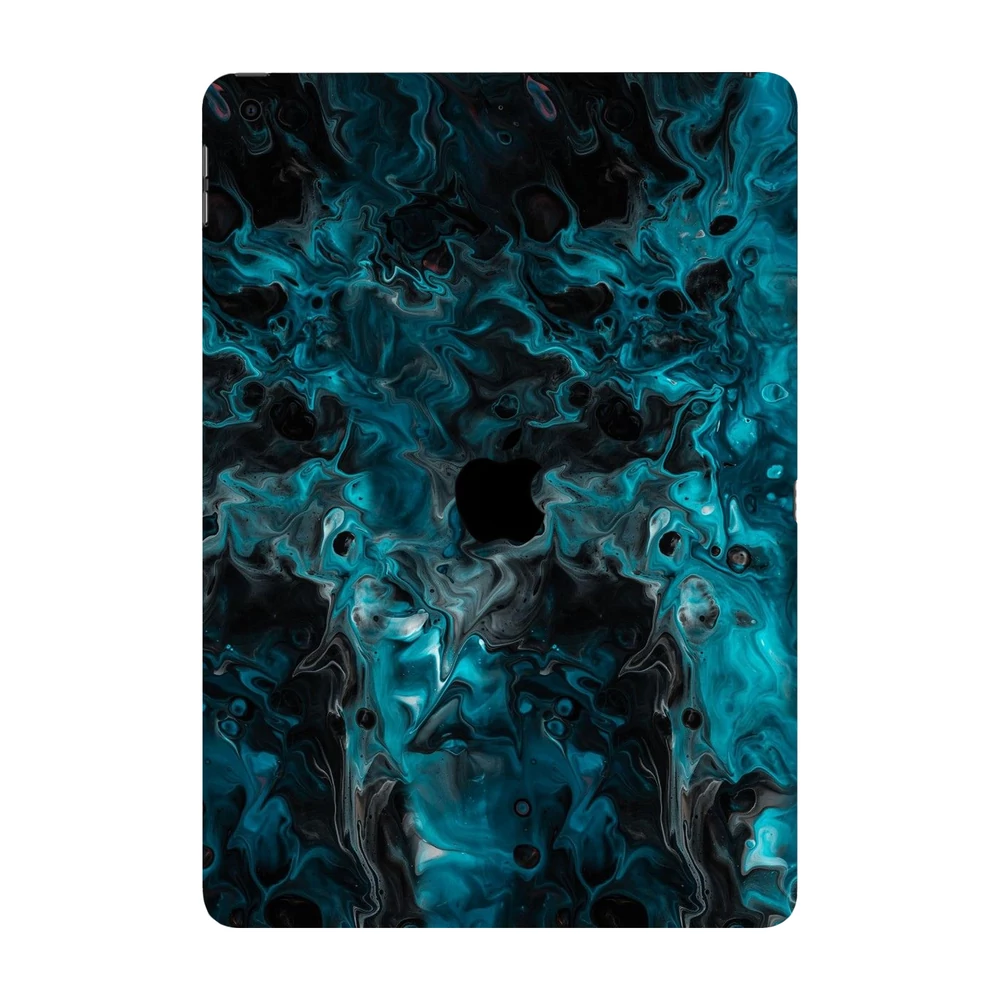 iPad 10.2" ( 2021, gen 9 ) - Kék márvány mintás hátlap fólia