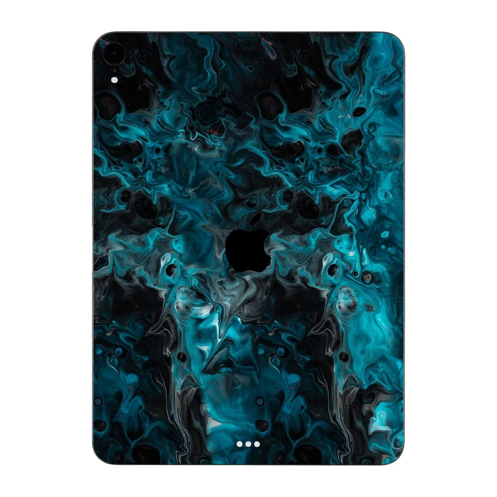 iPad Pro 11" ( 2018 - 2019, gen 1 ) - Kék márvány mintás hátlap fólia