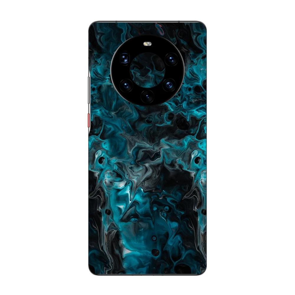 Huawei Mate 40 Pro - Kék márvány mintás hátlap fólia