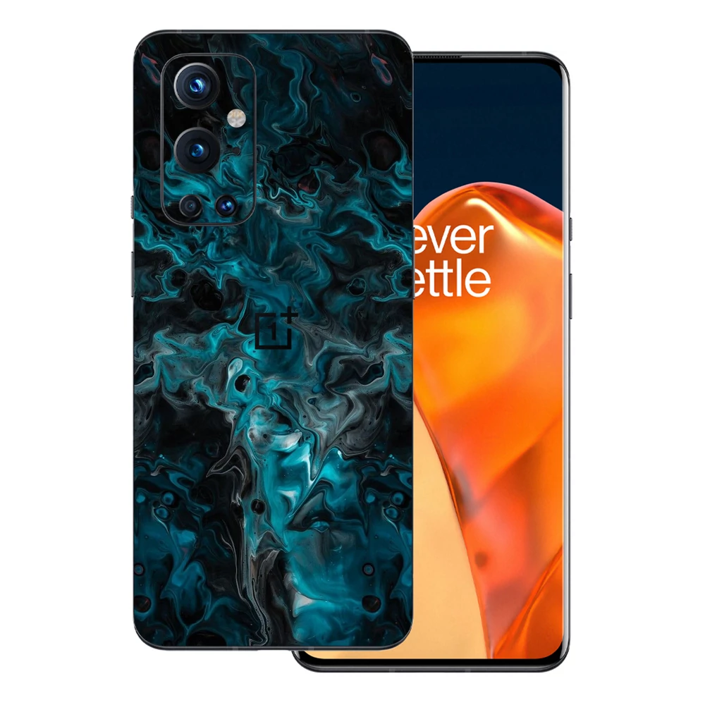 OnePlus 9 Pro - Kék márvány mintás hátlap fólia