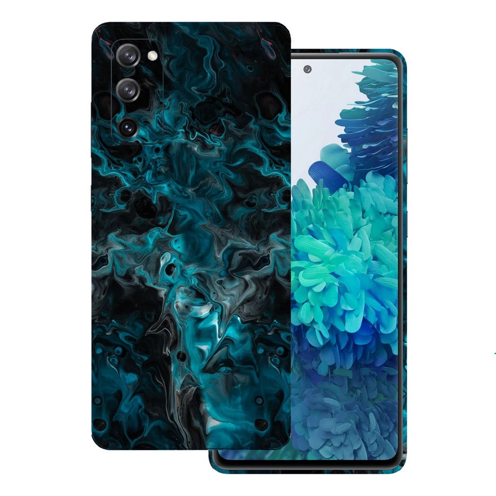 Samsung Galaxy S20 FE - Kék márvány mintás hátlap fólia