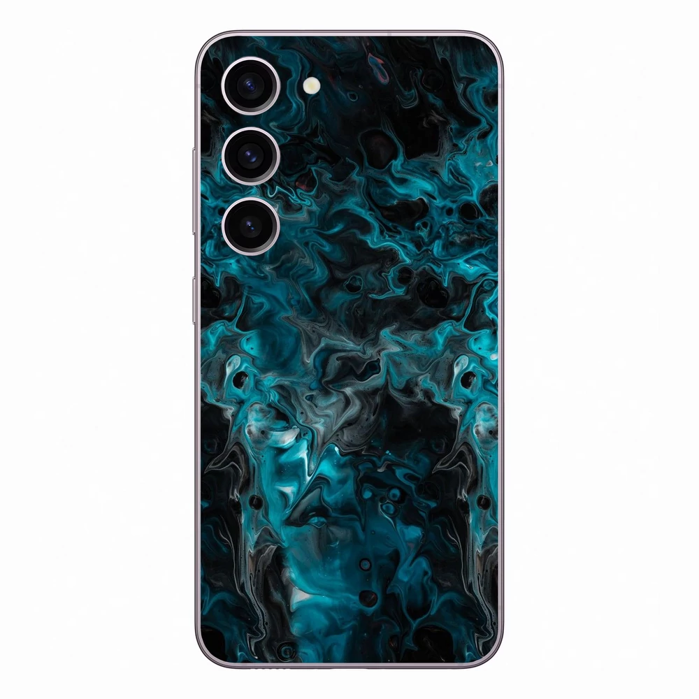 Samsung Galaxy S23 - Kék márvány mintás hátlap fólia