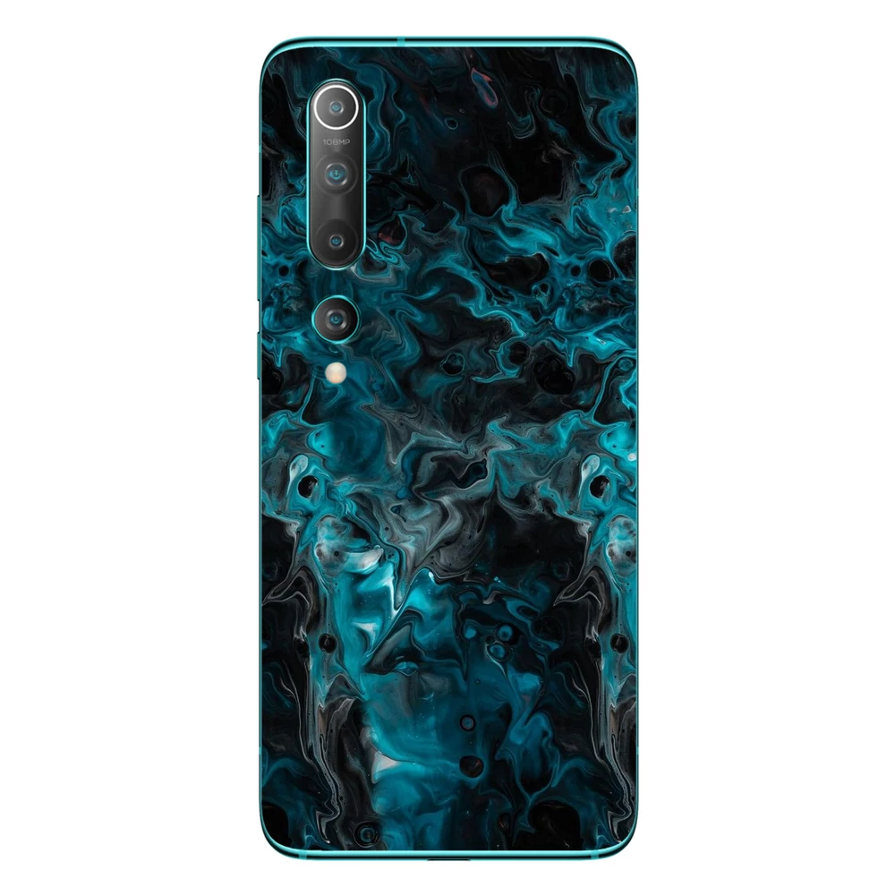 Xiaomi Mi 10 - Kék márvány mintás hátlap fólia
