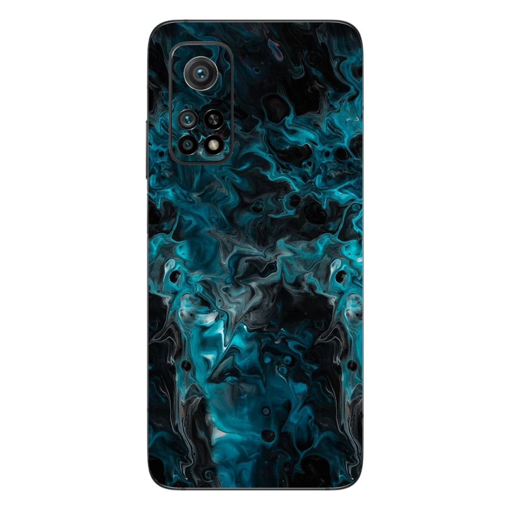 Xiaomi Mi 10T Pro - Kék márvány mintás hátlap fólia