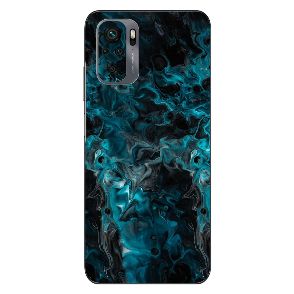 Xiaomi Redmi Note 10S - Kék márvány mintás hátlap fólia