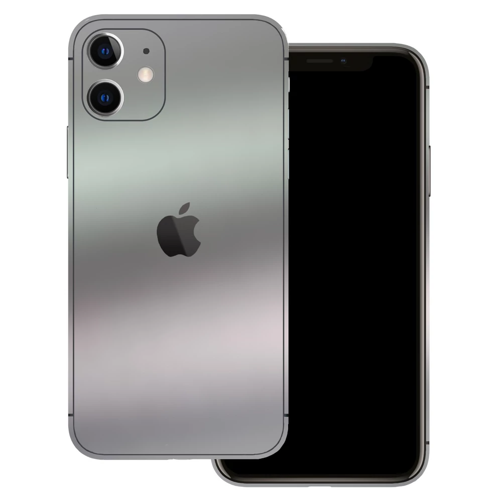 iPhone 11 - Matt króm ezüst hátlap fólia