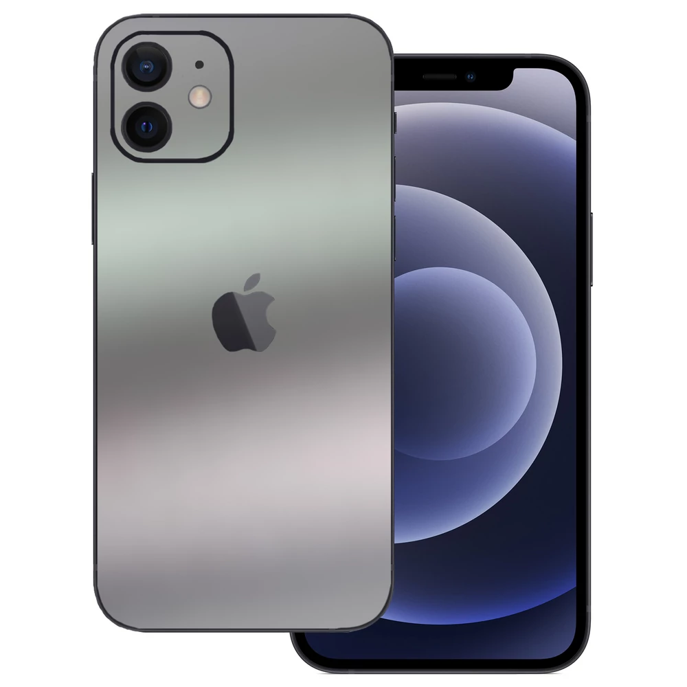iPhone 12 Mini - Matt króm ezüst hátlap fólia