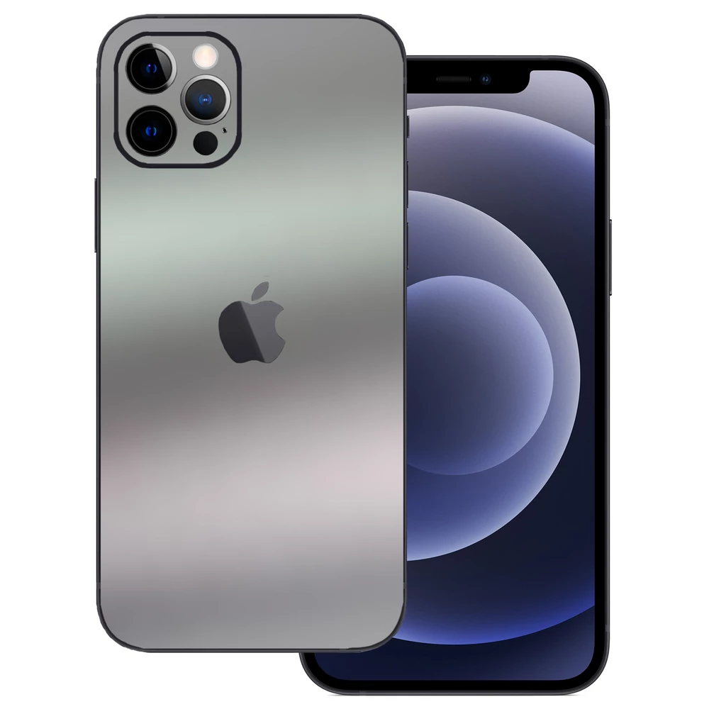 iPhone 12 Pro - Matt króm ezüst hátlap fólia