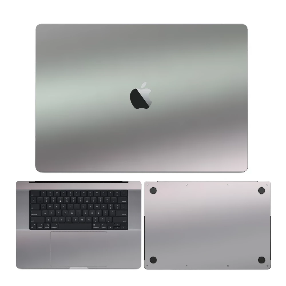 MacBook Pro 13" ( 2019, négy Thunderbolt 3 Port ) - Matt króm ezüst hátlap fólia