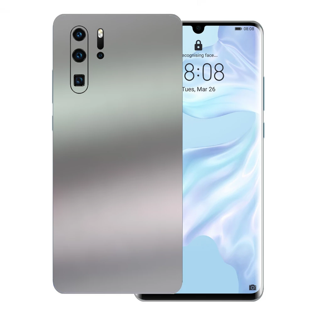 Huawei P30 Pro - Matt króm ezüst hátlap fólia