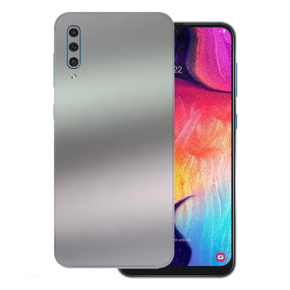 Samsung Galaxy A70 - Matt króm ezüst hátlap fólia