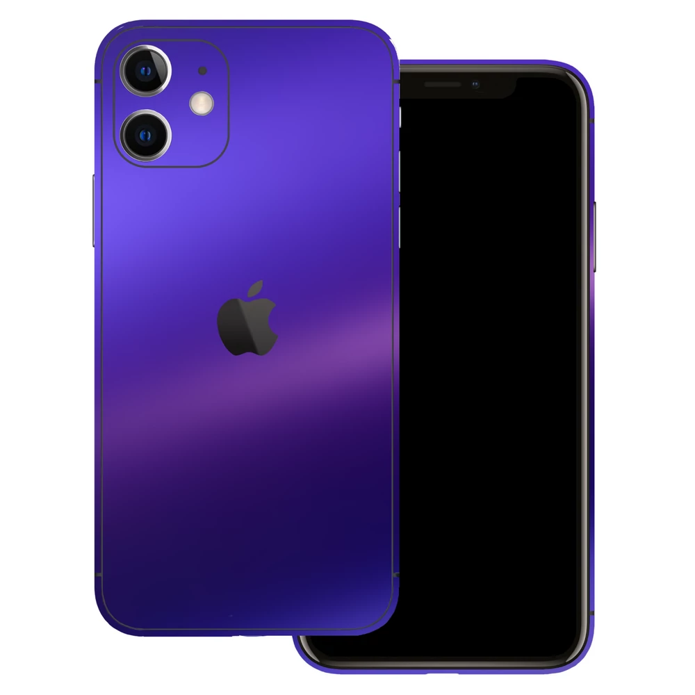 iPhone 11 - Matt króm szatén lila hátlap fólia