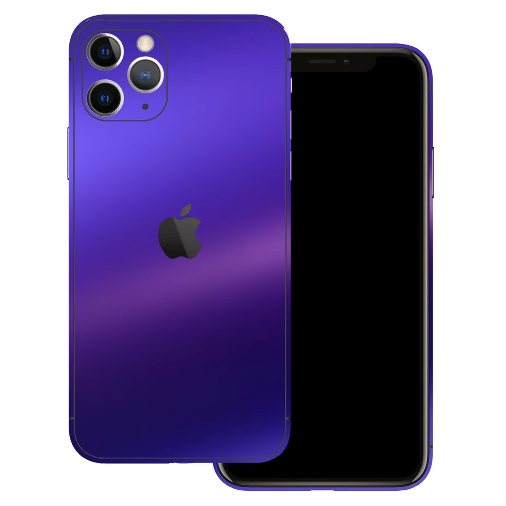 iPhone 11 Pro - Matt króm szatén lila hátlap fólia