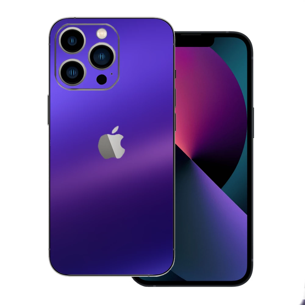 iPhone 13 Pro Max - Matt króm szatén lila hátlap fólia