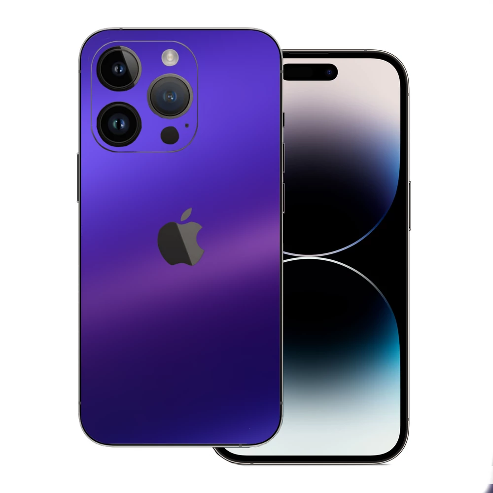 iPhone 14 Pro Max - Matt króm szatén lila hátlap fólia