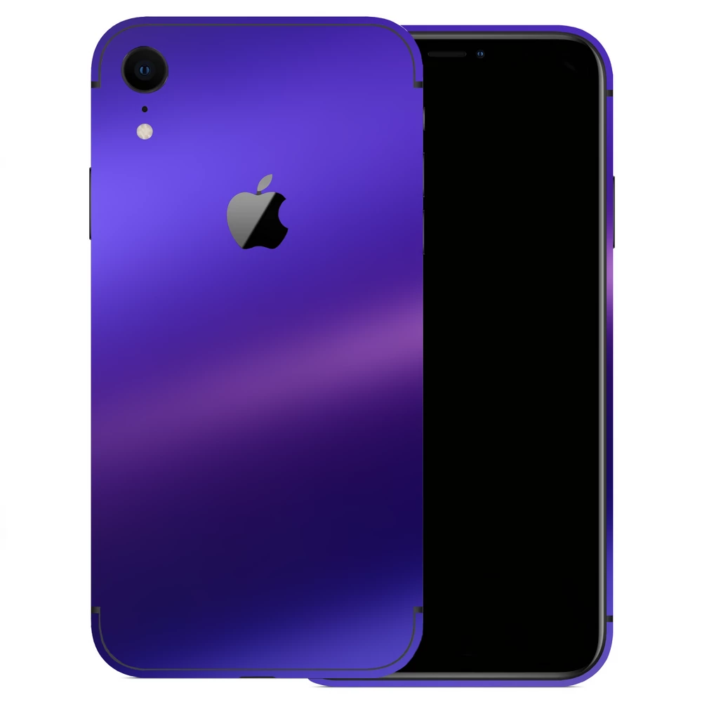 iPhone XR - Matt króm szatén lila hátlap fólia