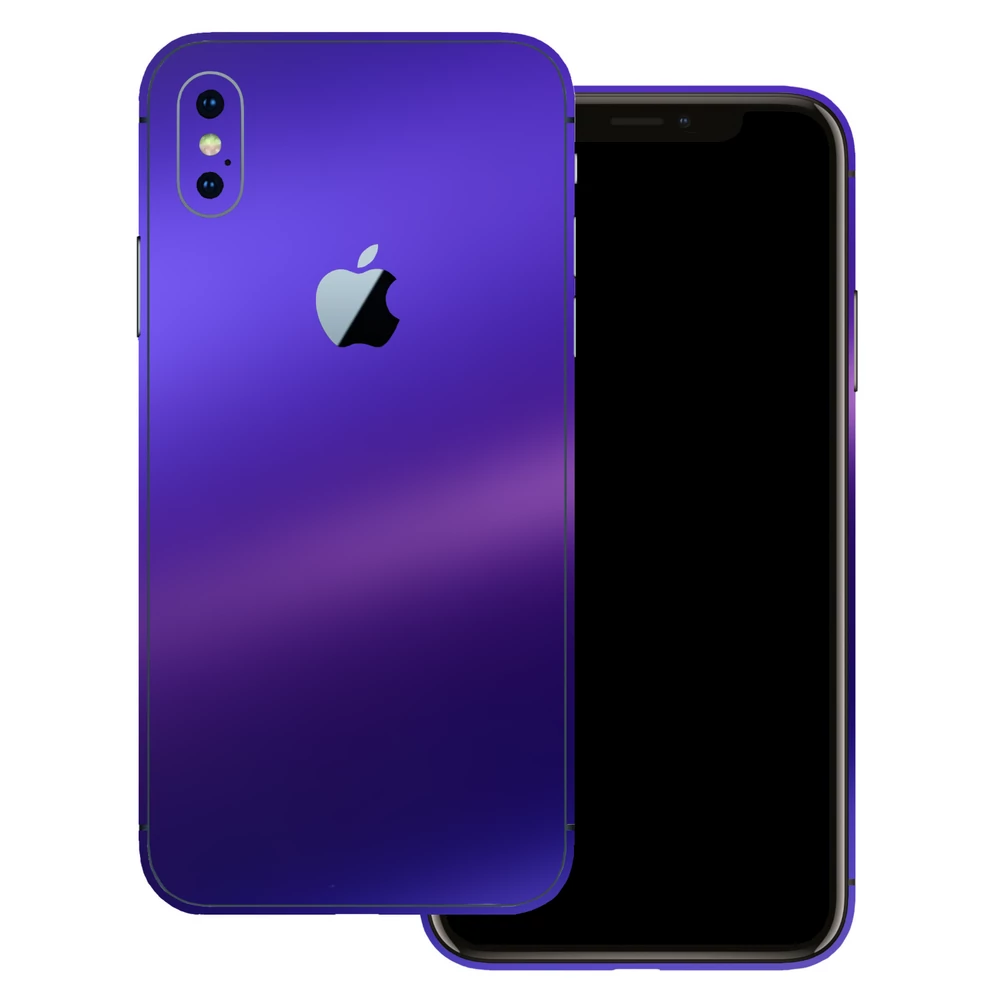 iPhone XS Max - Matt króm szatén lila hátlap fólia