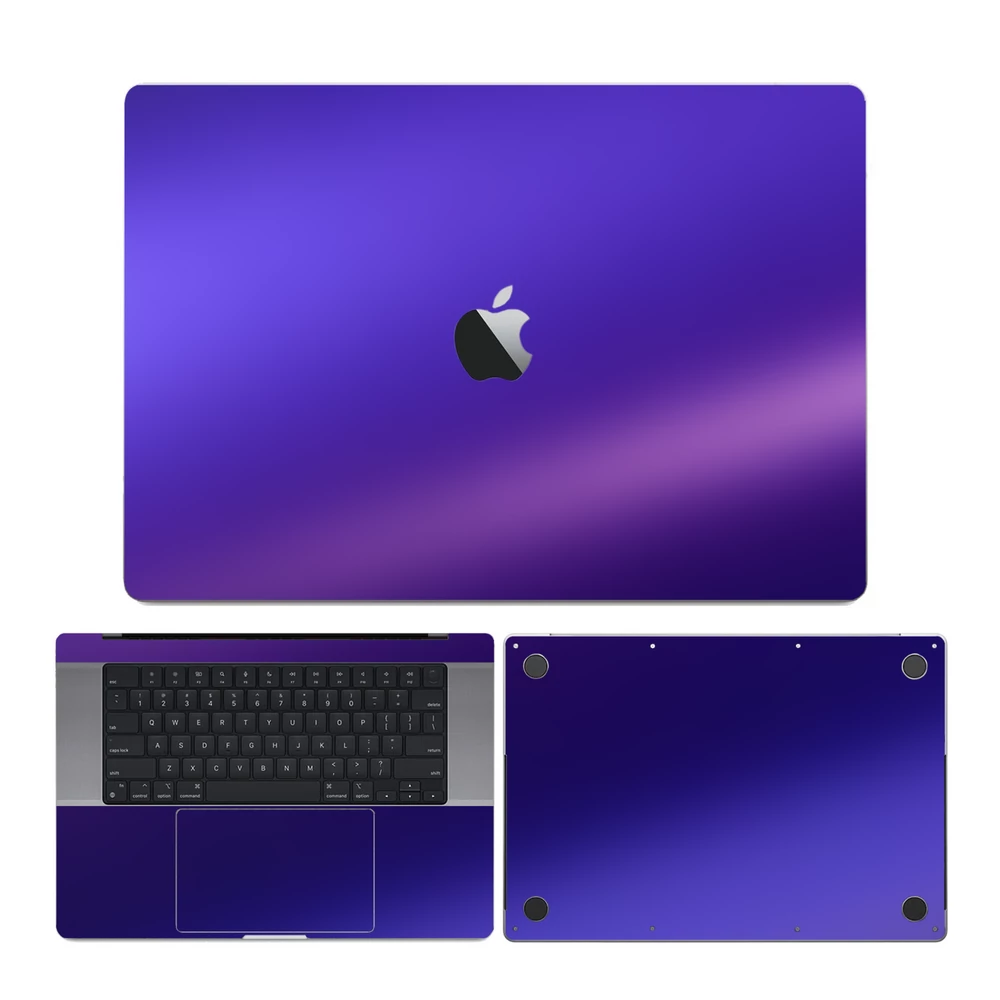 MacBook Pro 13" ( 2019, négy Thunderbolt 3 Port ) - Matt króm szatén lila hátlap fólia
