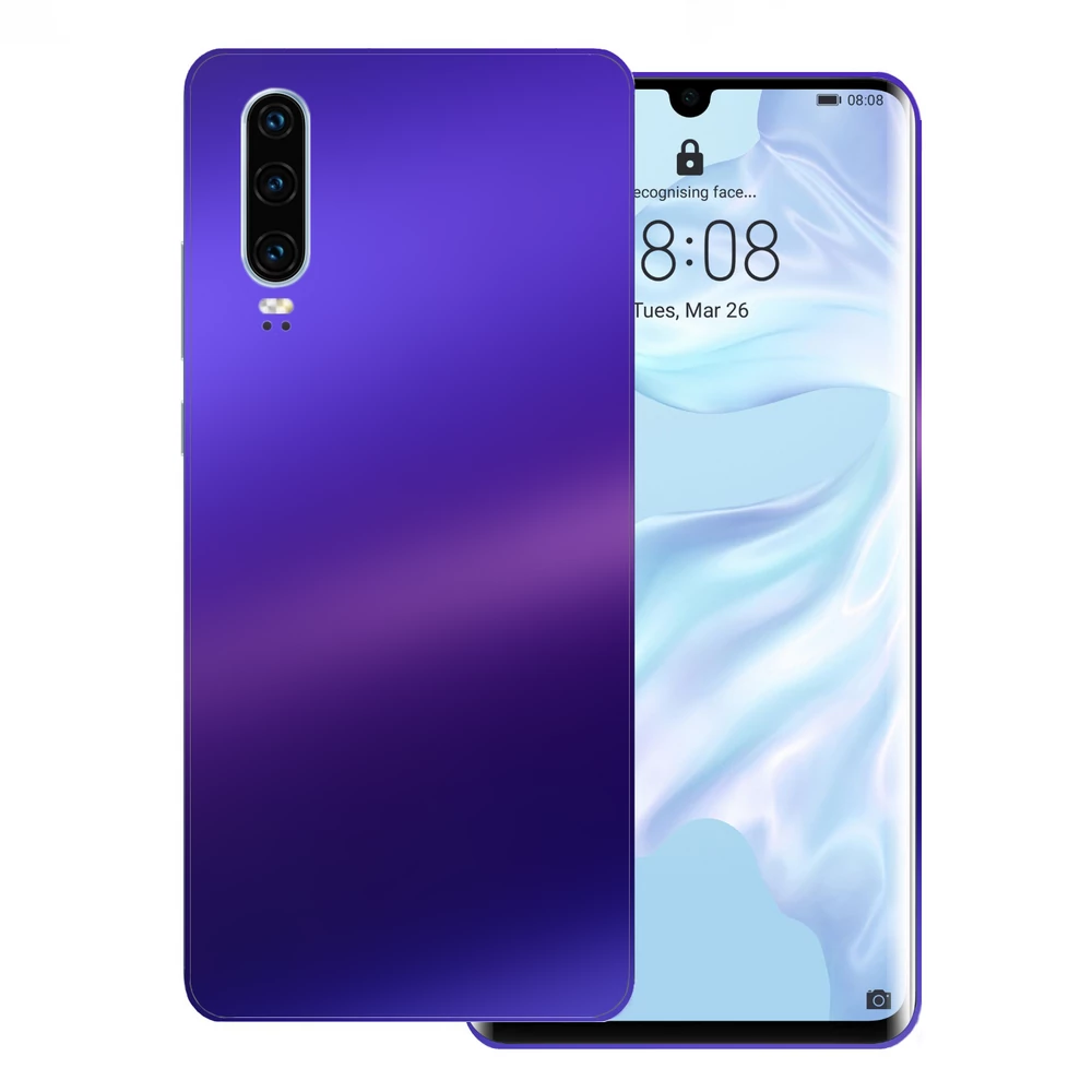 Huawei P30 - Matt króm szatén lila hátlap fólia