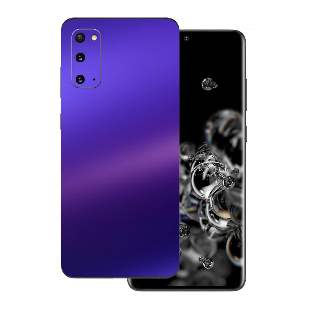 Samsung Galaxy S20 - Matt króm szatén lila hátlap fólia