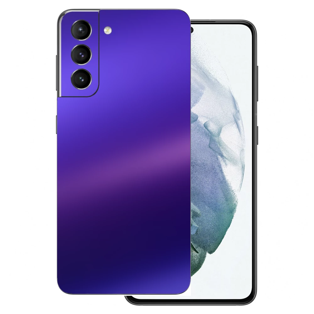 Samsung Galaxy S21 Plus - Matt króm szatén lila hátlap fólia