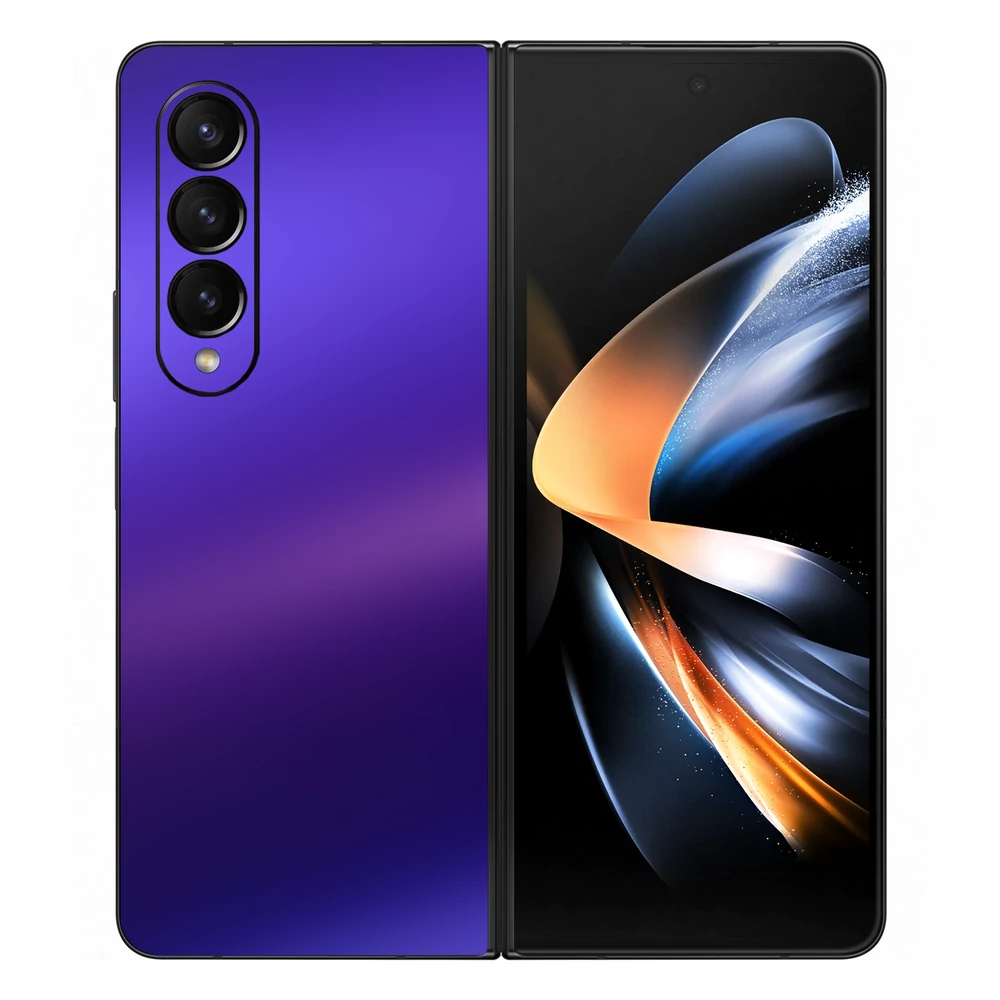 Samsung Galaxy Z Fold 4 - Matt króm szatén lila hátlap fólia