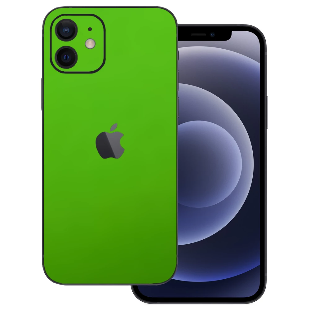 iPhone 12 - Matt zöld alma hátlap fólia