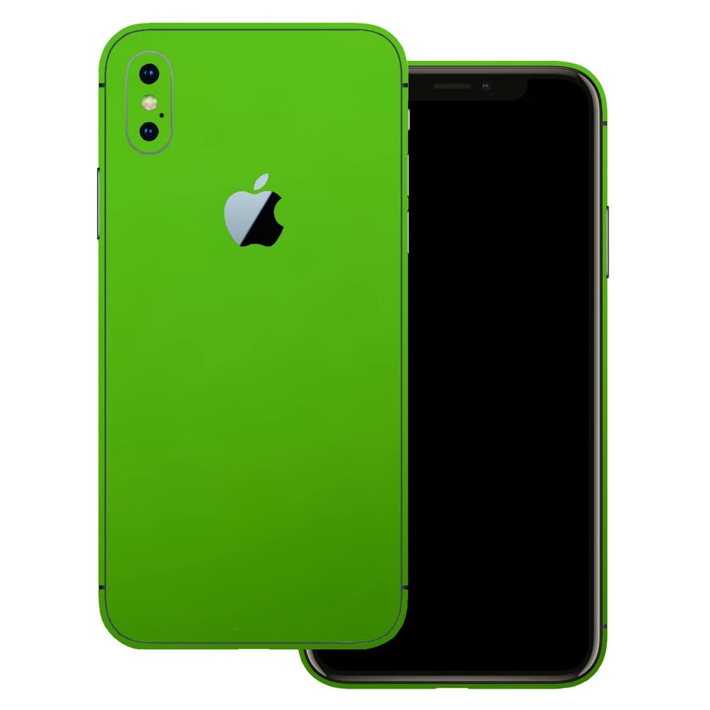 iPhone X - Matt zöld alma hátlap fólia