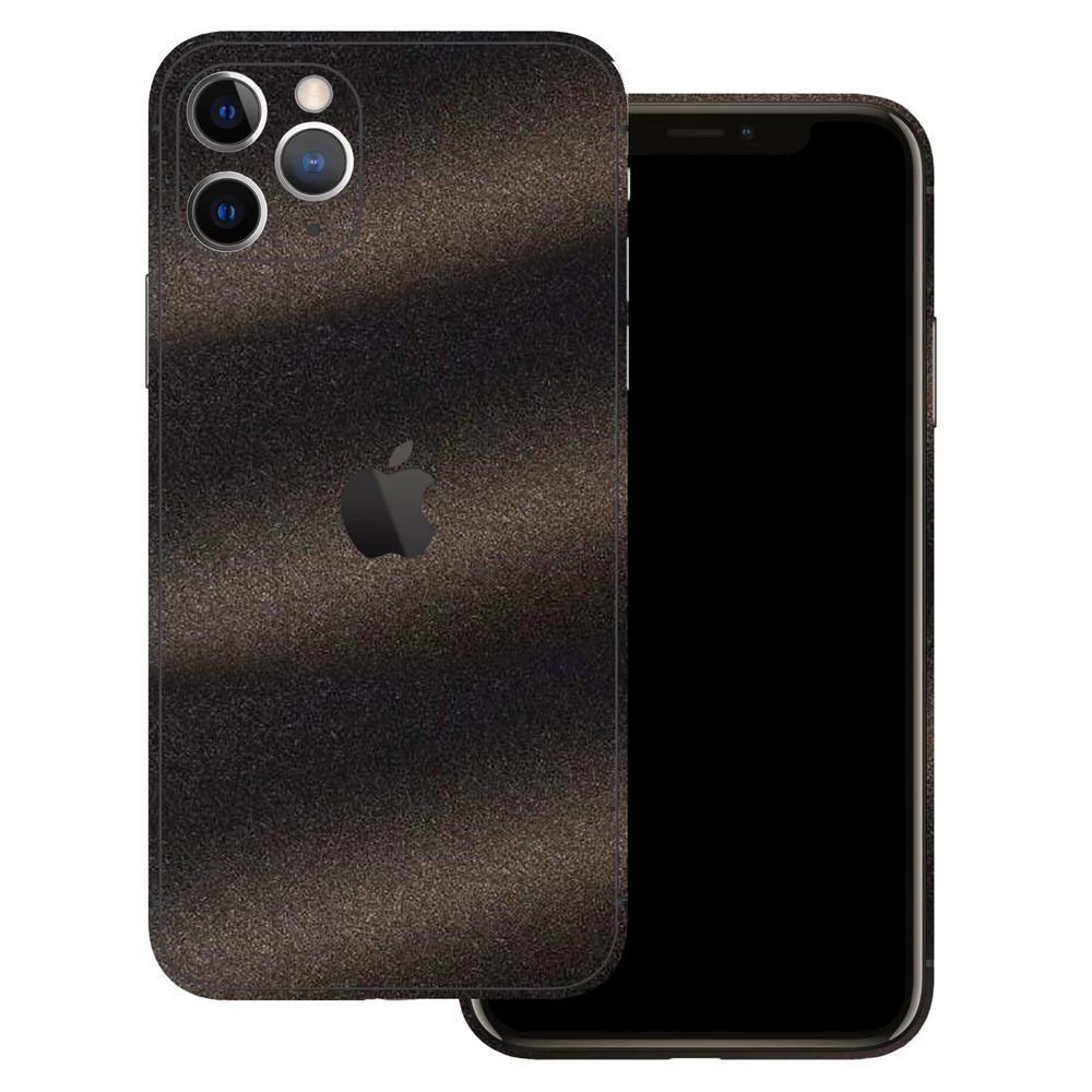 iPhone 11 Pro - Szemcsés matt fekete hátlap fólia