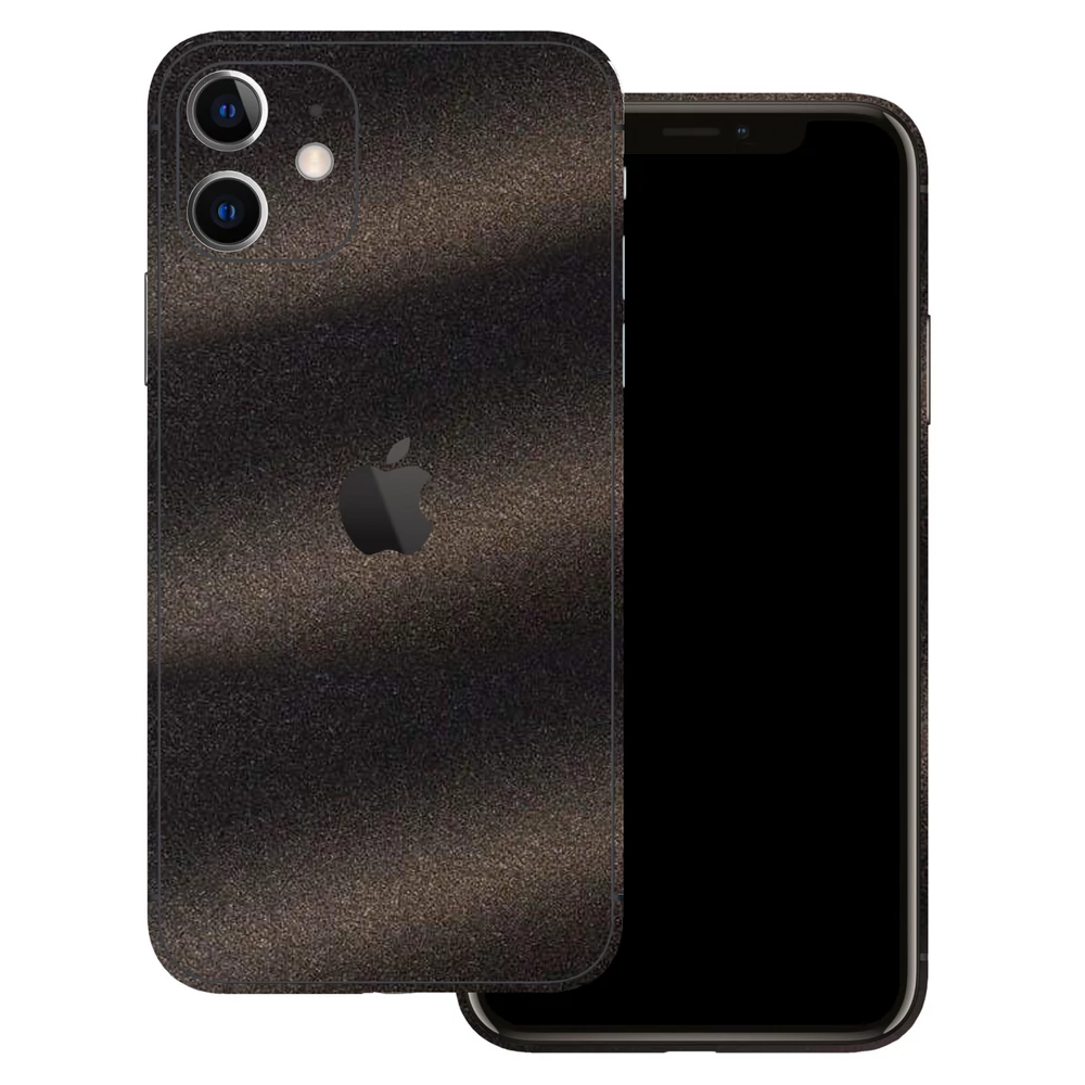 iPhone 11 - Szemcsés matt fekete hátlap fólia