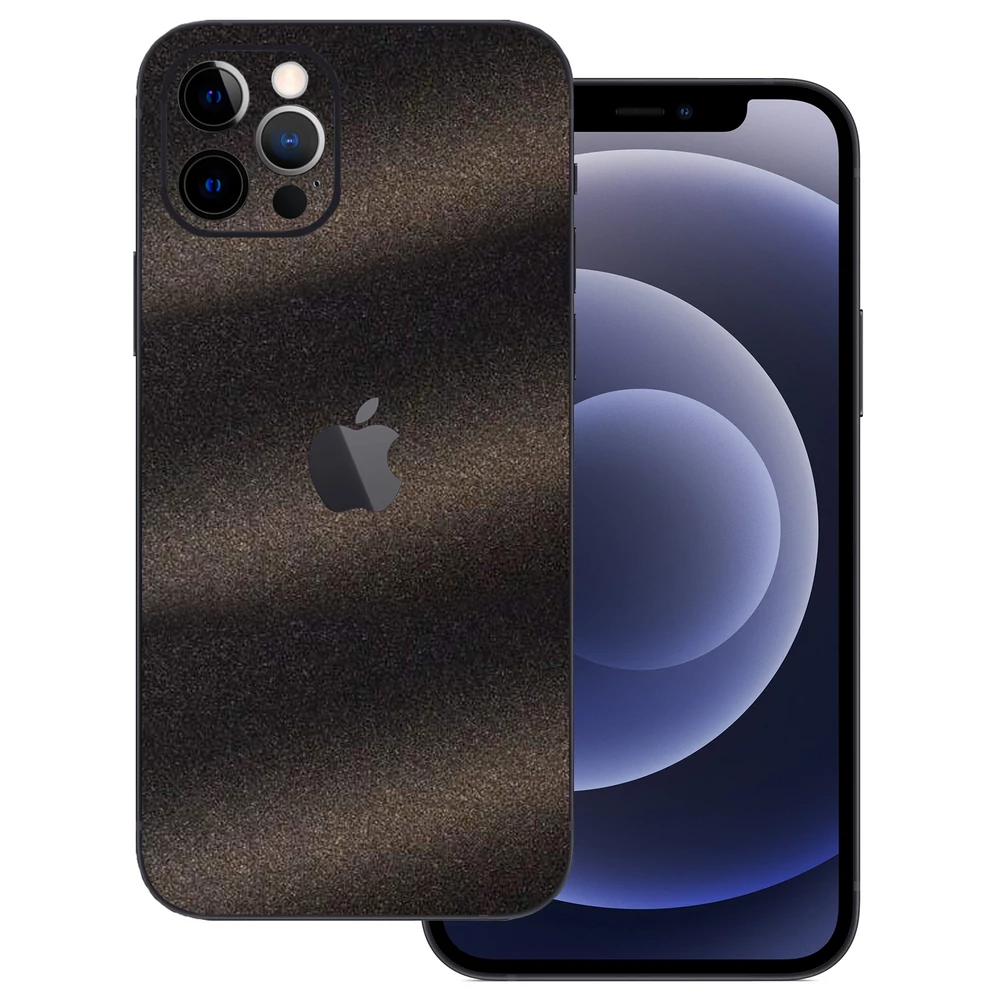 iPhone 12 Pro Max - Szemcsés matt fekete hátlap fólia