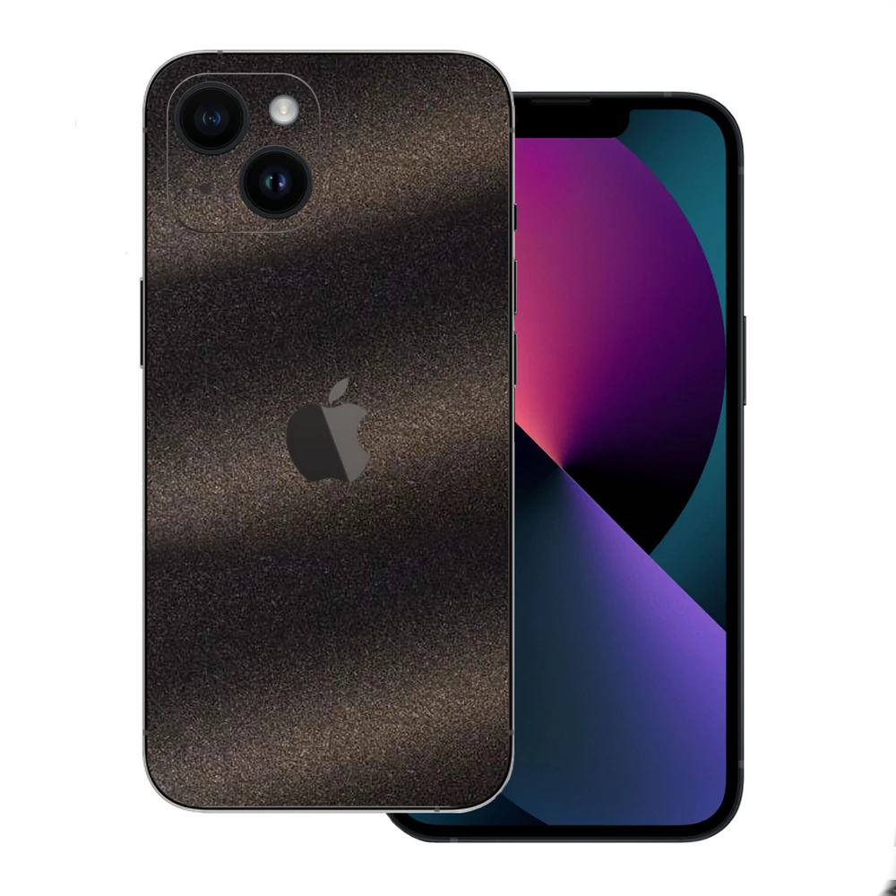 iPhone 15 Plus - Szemcsés matt fekete hátlap fólia