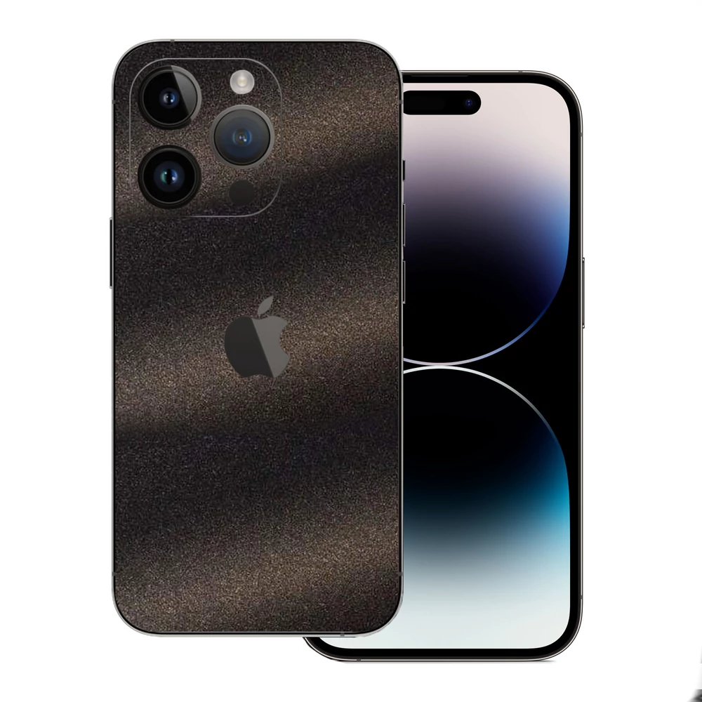 iPhone 14 Pro Max - Szemcsés matt fekete hátlap fólia