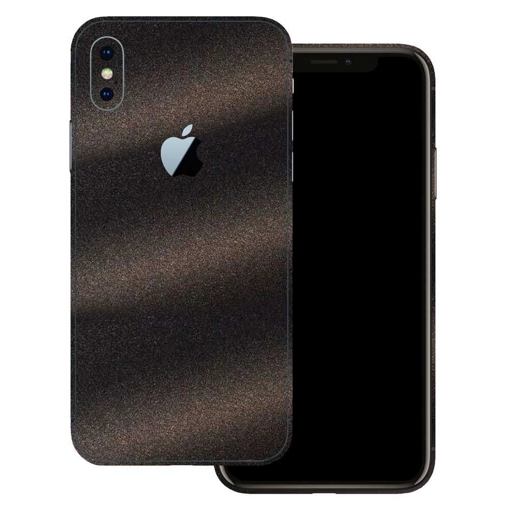 iPhone X - Szemcsés matt fekete hátlap fólia