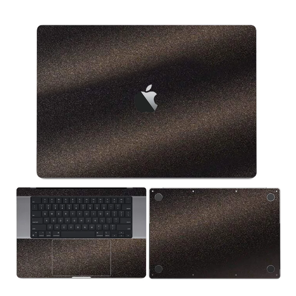MacBook Pro 13" ( 2019, négy Thunderbolt 3 Port ) - Szemcsés matt fekete hátlap fólia